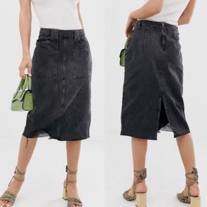 NWT Free People Elisa Pencil Denim Skirt 10